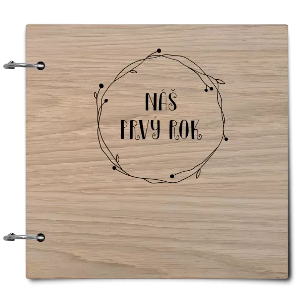 Drevený album so sponami Veniec 5