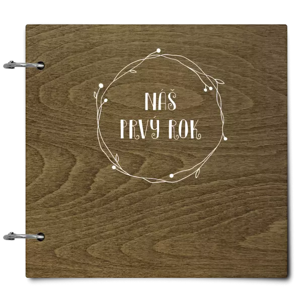 Drevený album so sponami Veniec 5