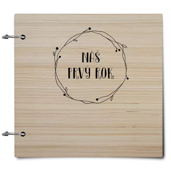 Drevený album so sponami Veniec 5