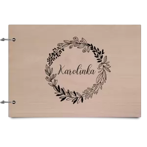 Drevený album so sponami Venček s menom