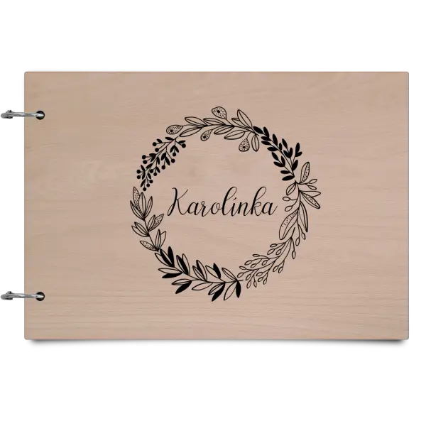 Drevený album so sponami Venček s menom