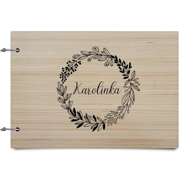 Drevený album so sponami Venček s menom