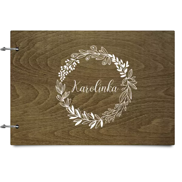 Drevený album so sponami Venček s menom