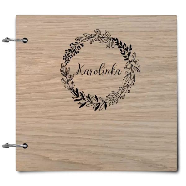 Drevený album so sponami Venček s menom