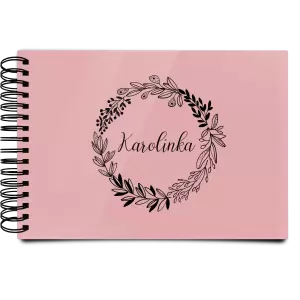 Plexi album s krúžkovou väzbou Venček s menom