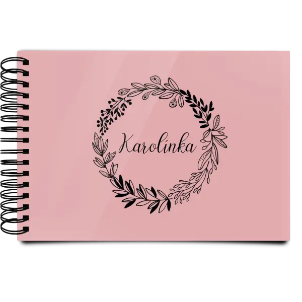 Plexi album s krúžkovou väzbou Venček s menom