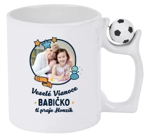 Vianočný hrnček Veselé Vianoce babička s venovaním