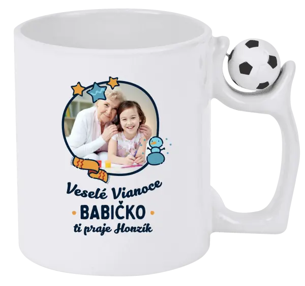 Vianočný hrnček Veselé Vianoce babička s venovaním