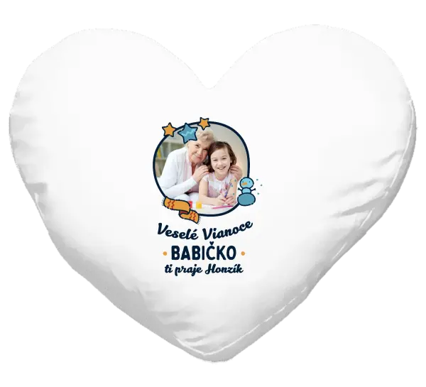 Vianočný vankúš Veselé Vianoce babička s venovaním