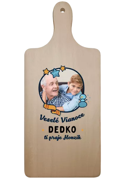 Doštička Veselé Vianoce dedko s venovaním