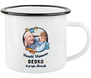 Vianočná plecháčik Veselé Vianoce dedko s venovaním