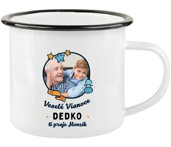 Vianočná plecháčik Veselé Vianoce dedko s venovaním