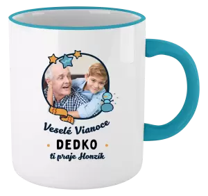 Vianočný hrnček Veselé Vianoce dedko s venovaním