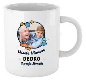 Vianočný hrnček Veselé Vianoce dedko s venovaním