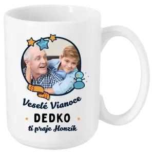 Vianočný hrnček Veselé Vianoce dedko s venovaním