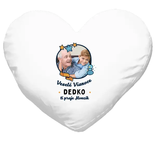 Vianočný vankúš Veselé Vianoce dedko s venovaním