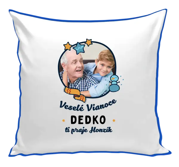 Vianočný vankúš Veselé Vianoce dedko s venovaním