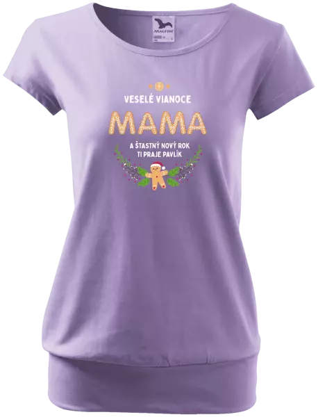 Dámske vianočné tričko Veselé Vianoce mami, perníček