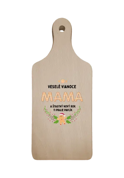 Doštička Veselé Vianoce mami, perníček