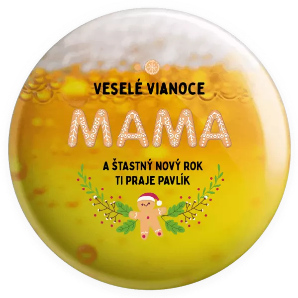 Placka Veselé Vianoce mami, perníček