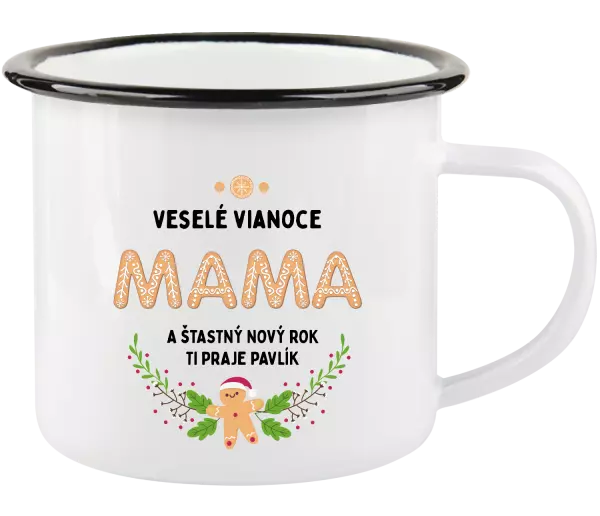 Vianočná plecháčik Veselé Vianoce mami, perníček