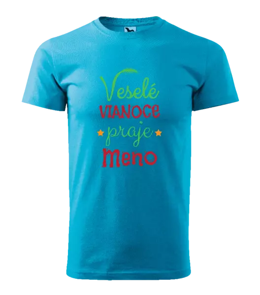 Pánske vianočné tričko Veselé Vianoce praje