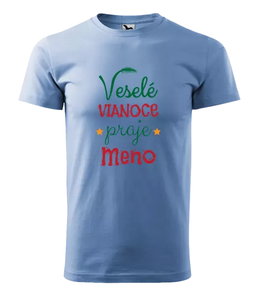 Pánske vianočné tričko Veselé Vianoce praje