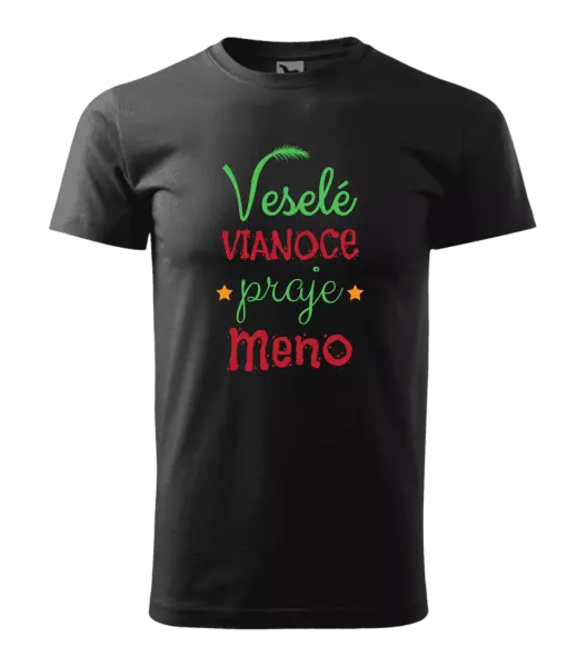 Pánske vianočné tričko Veselé Vianoce praje