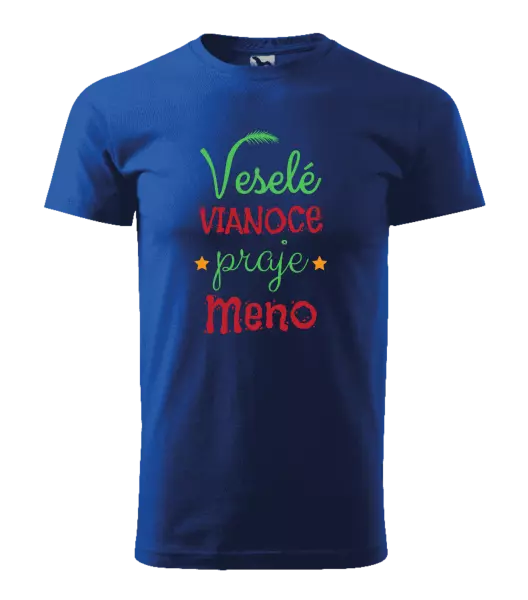 Pánske vianočné tričko Veselé Vianoce praje