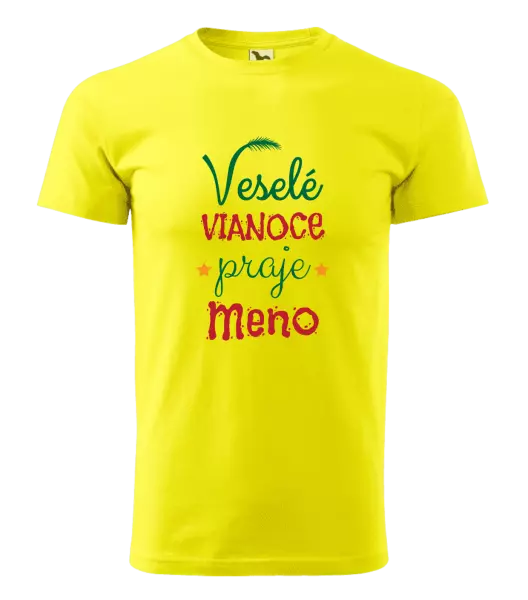 Pánske vianočné tričko Veselé Vianoce praje