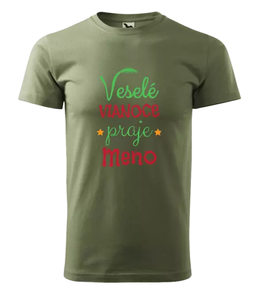 Pánske vianočné tričko Veselé Vianoce praje