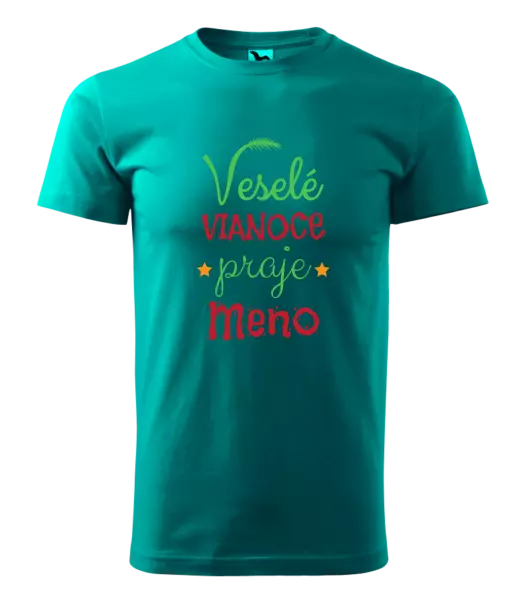 Pánske vianočné tričko Veselé Vianoce praje