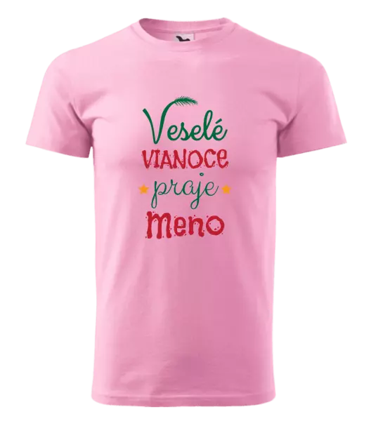 Pánske vianočné tričko Veselé Vianoce praje