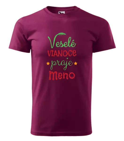 Pánske vianočné tričko Veselé Vianoce praje