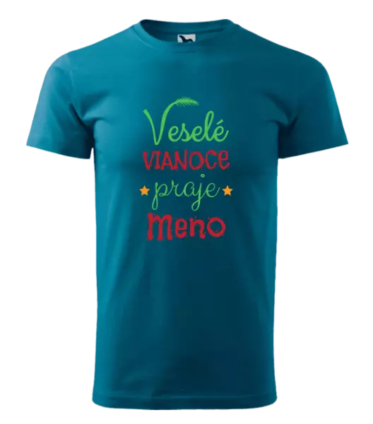 Pánske vianočné tričko Veselé Vianoce praje