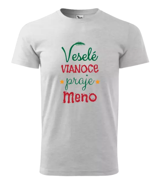 Pánske vianočné tričko Veselé Vianoce praje