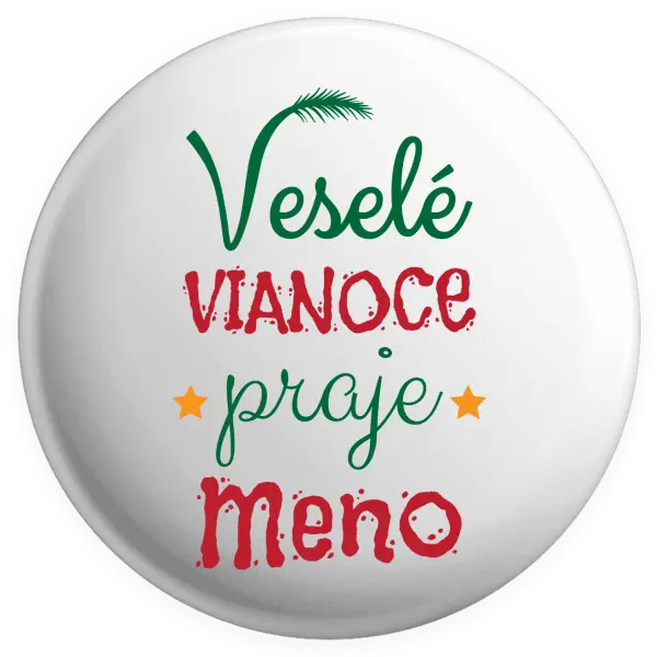 Placka Veselé Vianoce praje