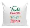 Vianočný vankúš Veselé Vianoce praje