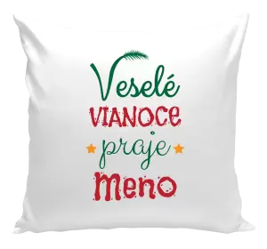 Vianočný vankúš Veselé Vianoce praje