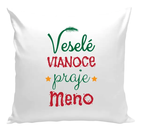 Vianočný vankúš Veselé Vianoce praje