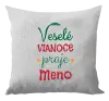 Vianočný vankúš Veselé Vianoce praje