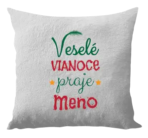 Vianočný vankúš Veselé Vianoce praje