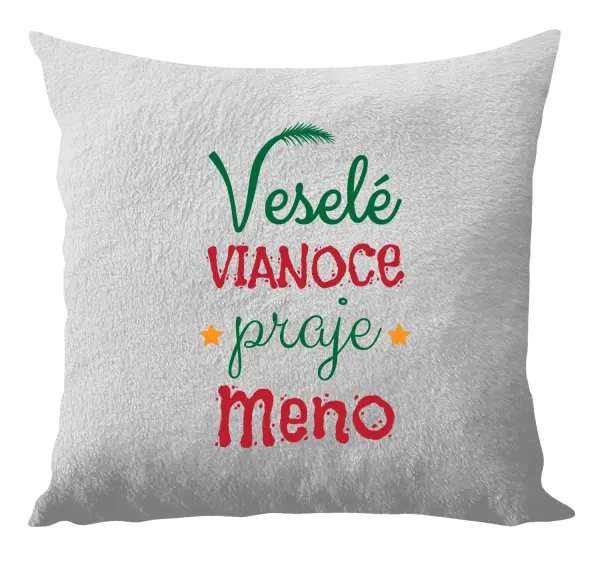 Vianočný vankúš Veselé Vianoce praje