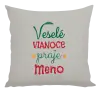 Vianočný vankúš Veselé Vianoce praje