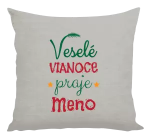 Vianočný vankúš Veselé Vianoce praje