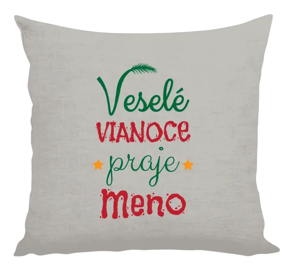 Vianočný vankúš Veselé Vianoce praje
