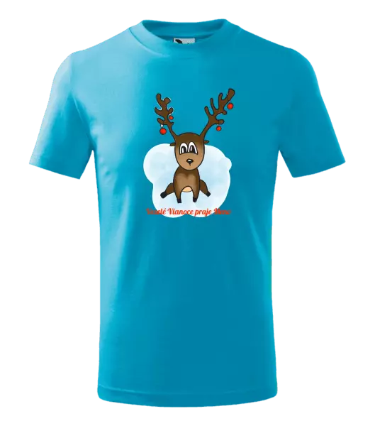 Detské vianočné tričko Veselé Vianoce praje - sobík