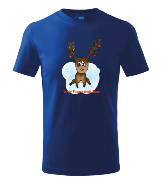 Detské vianočné tričko Veselé Vianoce praje - sobík