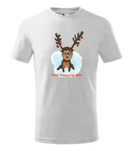 Detské vianočné tričko Veselé Vianoce praje - sobík