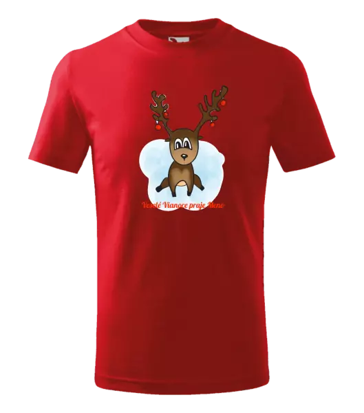 Detské vianočné tričko Veselé Vianoce praje - sobík